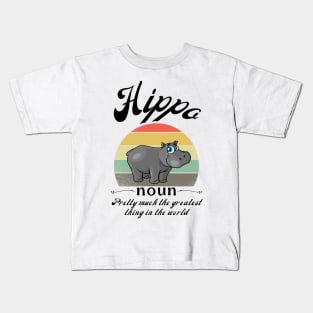 Hippo Animals Definition Kids T-Shirt